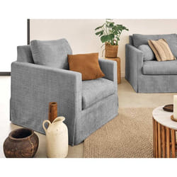 Serena - fauteuil déhoussable en velours texturé