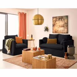 Serena - fauteuil déhoussable en velours