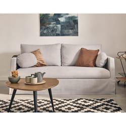 Serena - canapé droit déhoussable 3 places en tissu