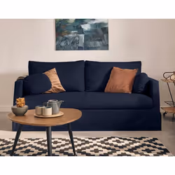 Serena - canapé droit déhoussable 3 places en tissu