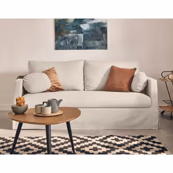 Serena - canapé droit déhoussable 3 places en tissu