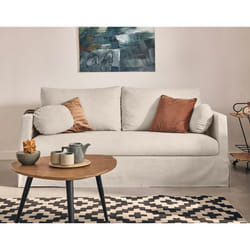 Serena - canapé droit déhoussable 3 places en tissu