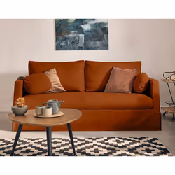 Serena - canapé droit déhoussable 3 places en tissu