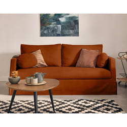 Serena - canapé droit déhoussable 3 places en tissu
