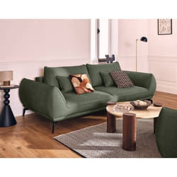 Arica - canapé droit 3 places convertible en tissu texturé