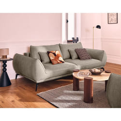 Arica - canapé droit 3 places convertible en tissu texturé