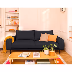 Vicence - canapé droit 3 places convertible en tissu