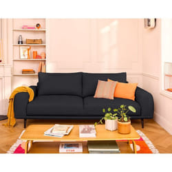 Vicence - canapé droit 3 places convertible en tissu