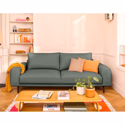 Vicence - canapé droit 3 places convertible en tissu