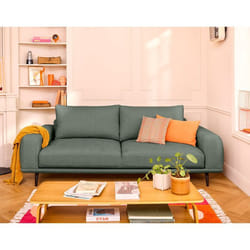 Vicence - canapé droit 3 places convertible en tissu