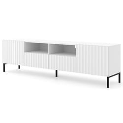 Lara - meuble tv - pieds noirs - 2 tiroirs - 200 cm