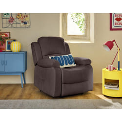 Armand - fauteuil relax électrique en velours côtelé - marron