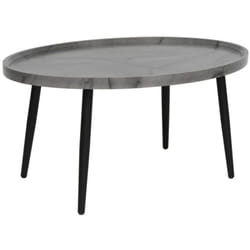 Helsinki - table basse - effet marbre - 80 cm - gris