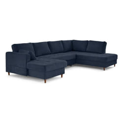 Lisa Design Anna Canapé d'angle 7 siège(s) Bleu