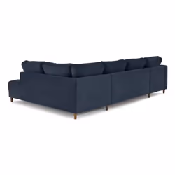 Lisa Design Anna Canapé d'angle 7 siège(s) Bleu