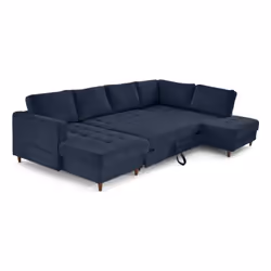 Lisa Design Anna Canapé d'angle 7 siège(s) Bleu - Vue supplémentaire 4
