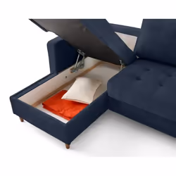 Lisa Design Anna Canapé d'angle 7 siège(s) Bleu - Vue supplémentaire 5