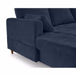 Lisa Design Anna Canapé d'angle 7 siège(s) Bleu - Vue supplémentaire 8