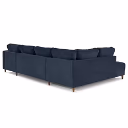 Lisa Design Anna Canapé d'angle 7 siège(s) Bleu foncé