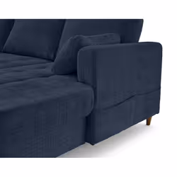 Lisa Design Anna Canapé d'angle 7 siège(s) Bleu foncé - Vue supplémentaire 8
