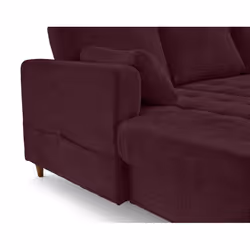 Lisa Design Anna Canapé d'angle 7 siège(s) Prune - Vue supplémentaire 8
