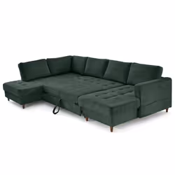 Lisa Design Anna Canapé d'angle 7 siège(s) Vert foncé - Vue supplémentaire 4