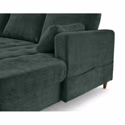 Lisa Design Anna Canapé d'angle 7 siège(s) Vert foncé - Vue supplémentaire 8