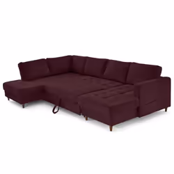 Lisa Design Anna Canapé d'angle 7 siège(s) Prune - Vue supplémentaire 4