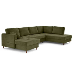 Lisa Design Anna Canapé d'angle 7 siège(s) Olive