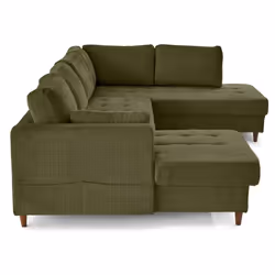 Lisa Design Anna Canapé d'angle 7 siège(s) Olive