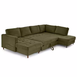 Lisa Design Anna Canapé d'angle 7 siège(s) Olive - Vue supplémentaire 4