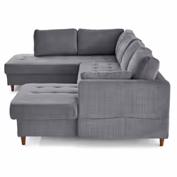 Lisa Design Anna Canapé d'angle 7 siège(s) Gris