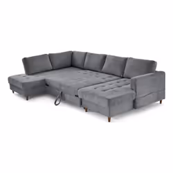 Lisa Design Anna Canapé d'angle 7 siège(s) Gris - Vue supplémentaire 4