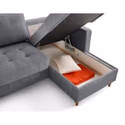 Lisa Design Anna Canapé d'angle 7 siège(s) Gris - Vue supplémentaire 5