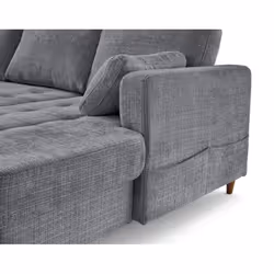 Lisa Design Anna Canapé d'angle 7 siège(s) Gris - Vue supplémentaire 8