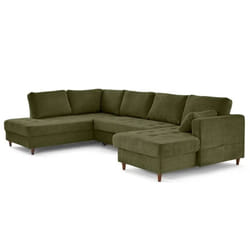 Lisa Design Anna Canapé d'angle 7 siège(s) Olive