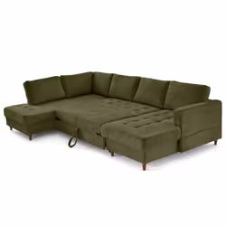 Lisa Design Anna Canapé d'angle 7 siège(s) Olive - Vue supplémentaire 4