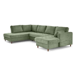 Lisa Design Anna Canapé d'angle 7 siège(s) Vert