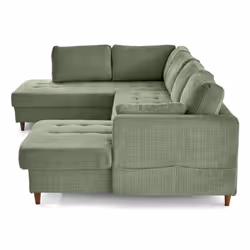 Lisa Design Anna Canapé d'angle 7 siège(s) Vert