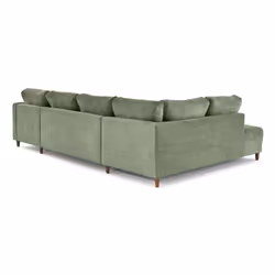 Lisa Design Anna Canapé d'angle 7 siège(s) Vert