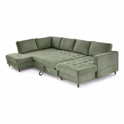 Lisa Design Anna Canapé d'angle 7 siège(s) Vert - Vue supplémentaire 4
