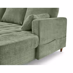 Lisa Design Anna Canapé d'angle 7 siège(s) Vert - Vue supplémentaire 8
