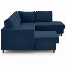 Lisa Design Jake Canapé d'angle 7 siège(s) Bleu foncé