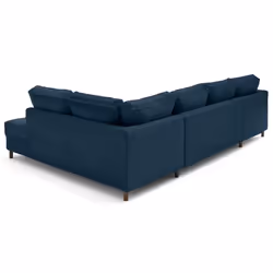 Lisa Design Jake Canapé d'angle 7 siège(s) Bleu foncé