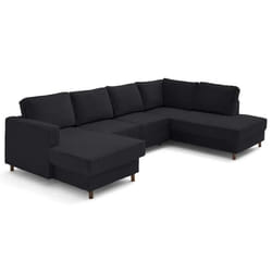 Lisa Design Jake Canapé d'angle 7 siège(s) Noir