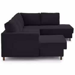 Lisa Design Jake Canapé d'angle 7 siège(s) Noir