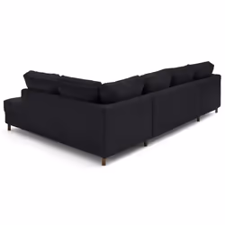 Lisa Design Jake Canapé d'angle 7 siège(s) Noir