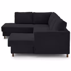 Lisa Design Jake Canapé d'angle 7 siège(s) Noir
