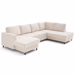 Lisa Design Jake, Canapé d'angle, Salon, Beige, 7 siège(s), Moderne, Doux