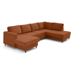 Lisa Design Jake Canapé d'angle 7 siège(s) Couleur rouille